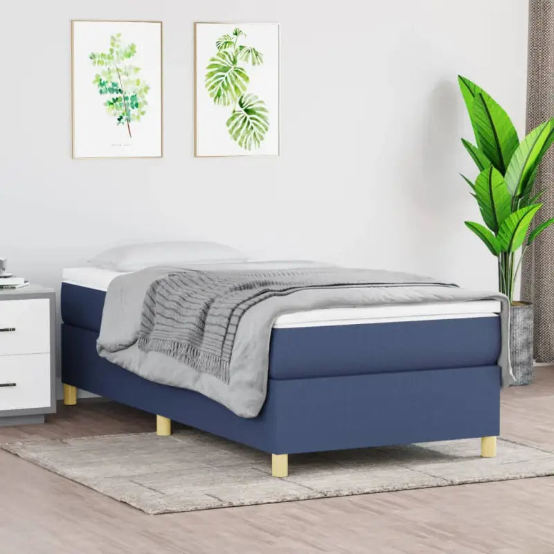 Bedframe met multiplex lattenbodem voor een comfortabele nachtrust - Blauw / 100 x 200 cm / 35 cm - Bedden & bedframes