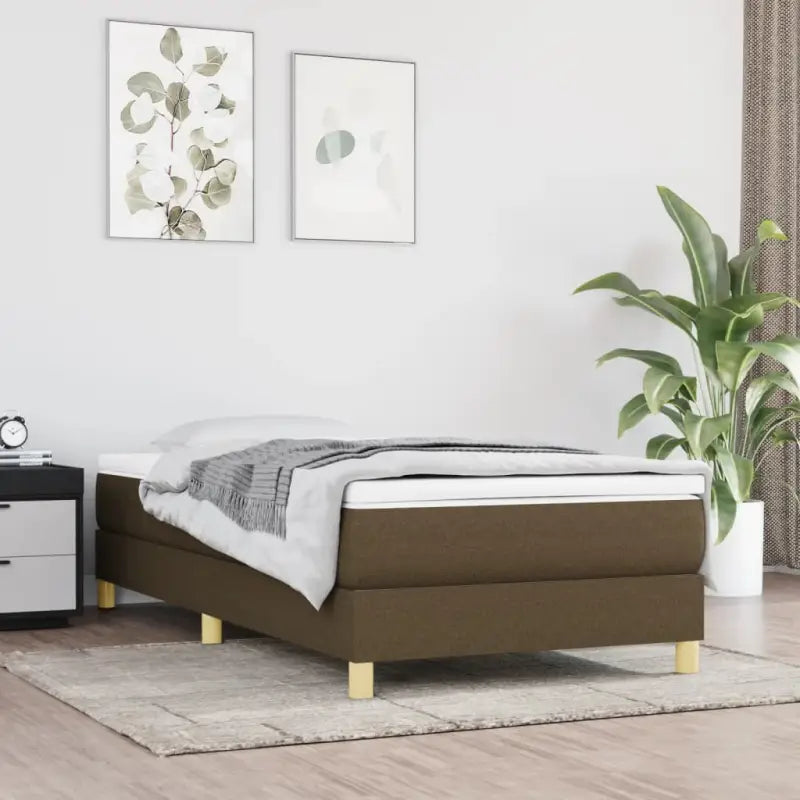 Bedframe met multiplex lattenbodem voor een comfortabele nachtrust - Donkerbruin / 80 x 200 cm / 25 cm - Bedden &