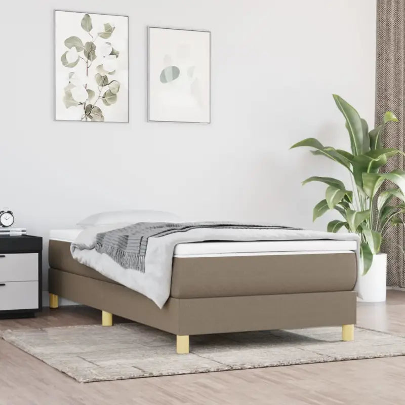 Bedframe met multiplex lattenbodem voor een comfortabele nachtrust - Taupe / 80 x 200 cm / 25 cm - Bedden & bedframes
