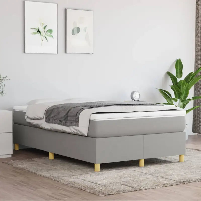 Bedframe met multiplex lattenbodem voor een comfortabele nachtrust - Lichtgrijs / 120 x 200 cm / 35 cm - Bedden &