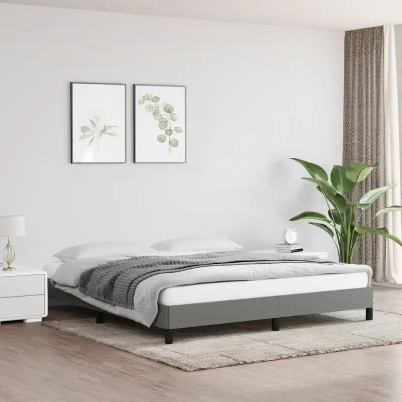 Bedframe met multiplex lattenbodem voor een stevige ademende slaapplaats - Donkergrijs / 180 x 200 cm / 25 cm - Bedden