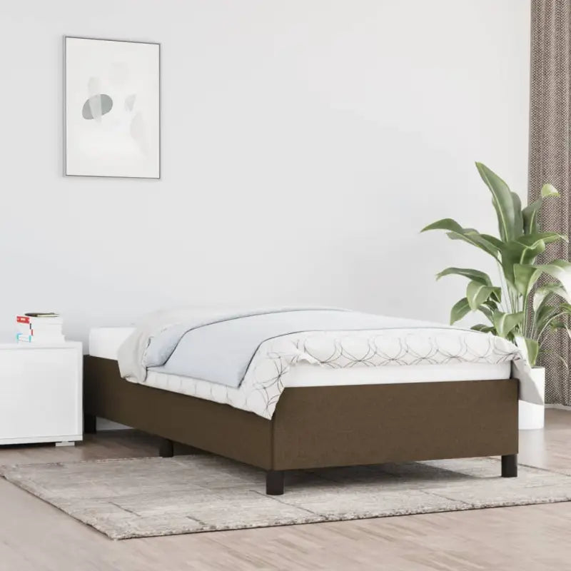 Bedframe met multiplex lattenbodem voor een stevige ademende slaapplaats - Donkerbruin / 80 x 200 cm / 35 cm - Bedden &