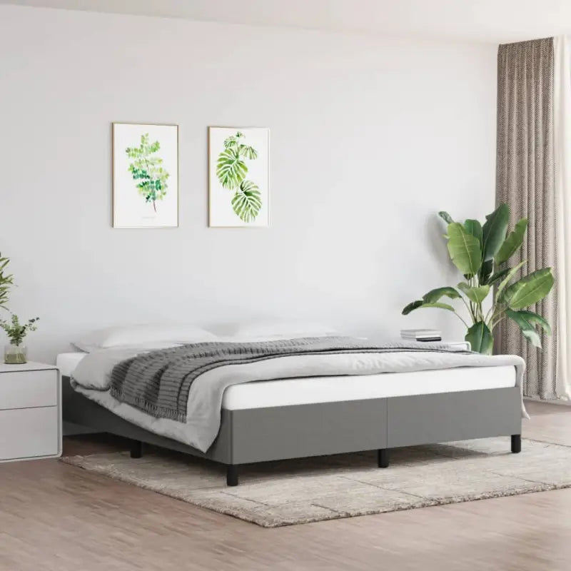 Bedframe met multiplex lattenbodem voor een stevige ademende slaapplaats - Donkergrijs / 160 x 200 cm / 35 cm - Bedden