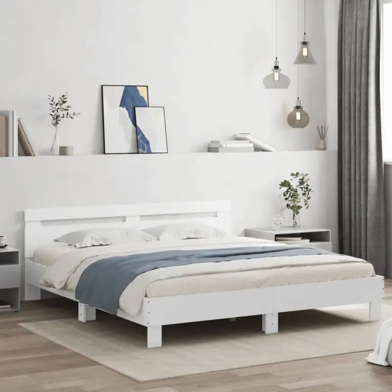 Bedframe met rgb led-verlichting voor een gezellige slaapkamer sfeer - Bedden & bedframes