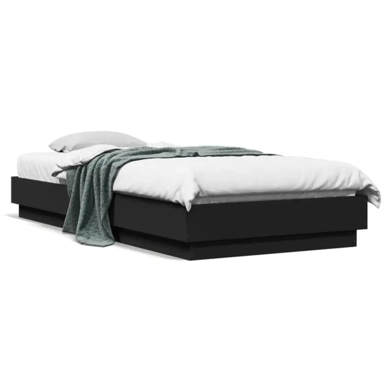 Bedframe met rgb led-verlichting voor een sfeervolle slaapkamer - Zwart / 100 x 200 cm - Bedden & bedframes