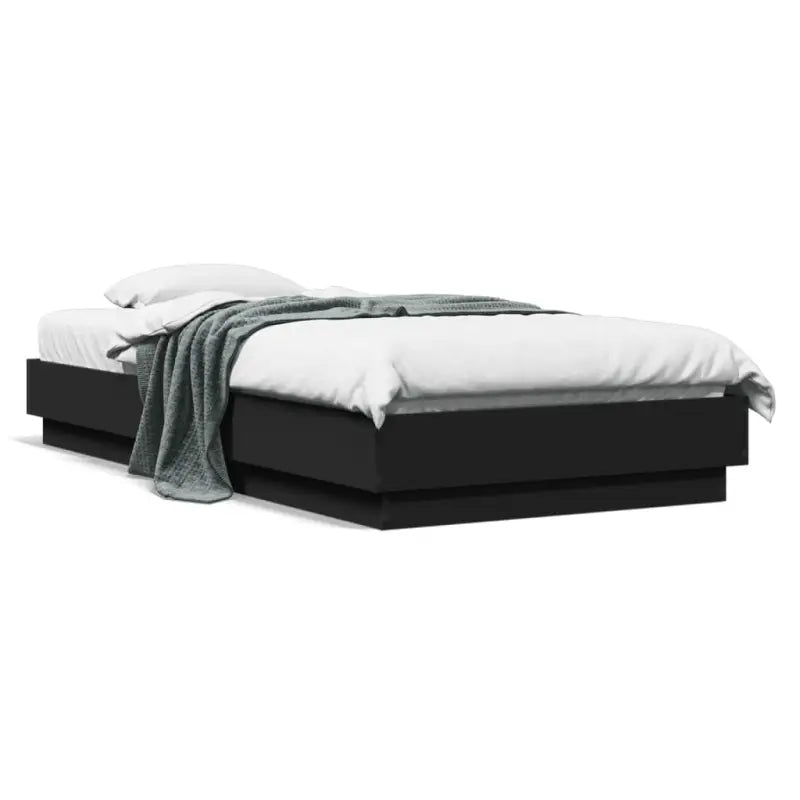 Bedframe met rgb led-verlichting voor een sfeervolle slaapkamer - Zwart / 75 x 190 cm - Bedden & bedframes