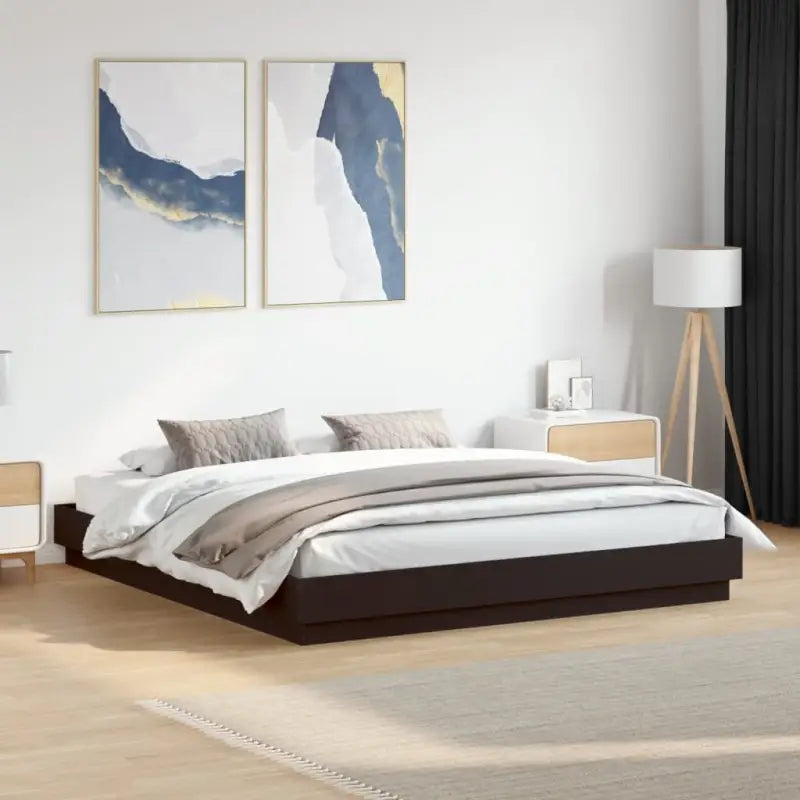 Bedframe met rgb led-verlichting voor een stijlvolle slaapkamer sfeer - Zwart / 180 x 200 cm - Bedden & bedframes