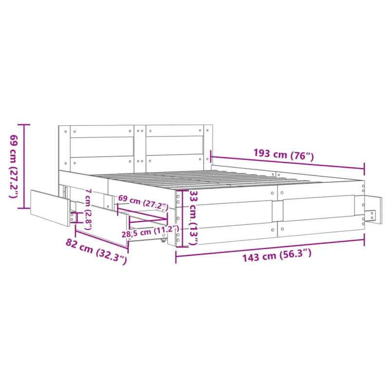 Bedframe van bewerkt hout voor een comfortabele slaapkamer - Bedden & bedframes