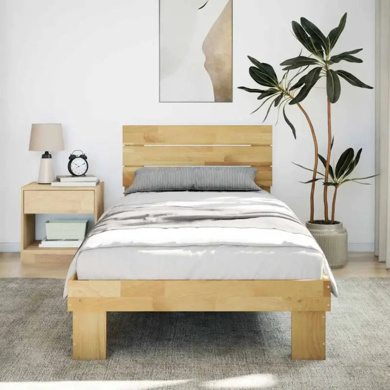 Bedframe van massief eikenhout met extra opbergruimte voor een goede nachtrust - Bedden & bedframes