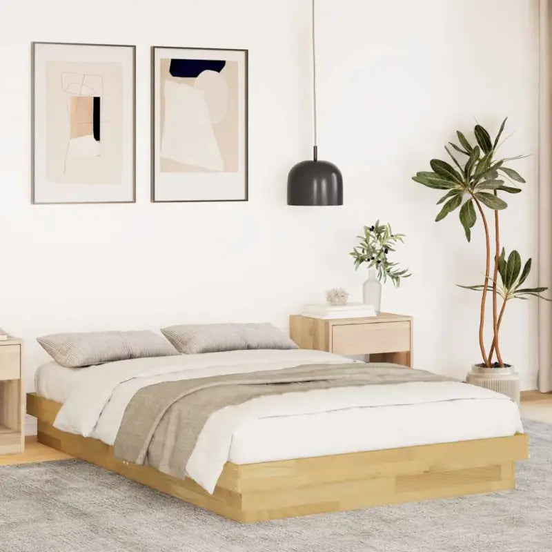 Bedframe van massief eikenhout voor een goede nachtrust - 120 x 190 cm - Bedden & bedframes