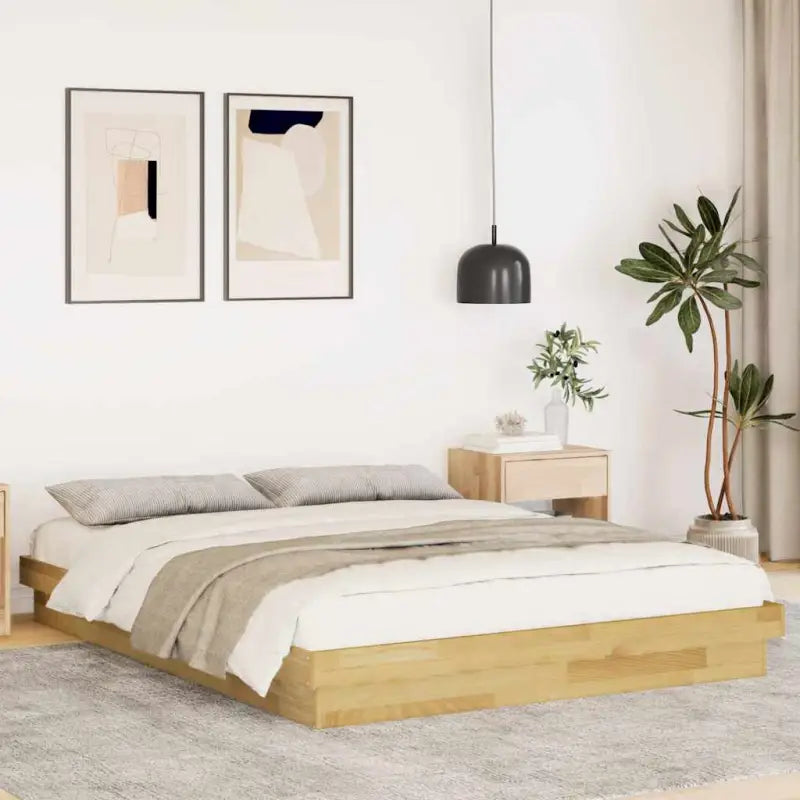 Bedframe van massief eikenhout voor een goede nachtrust - 150 x 200 cm - Bedden & bedframes