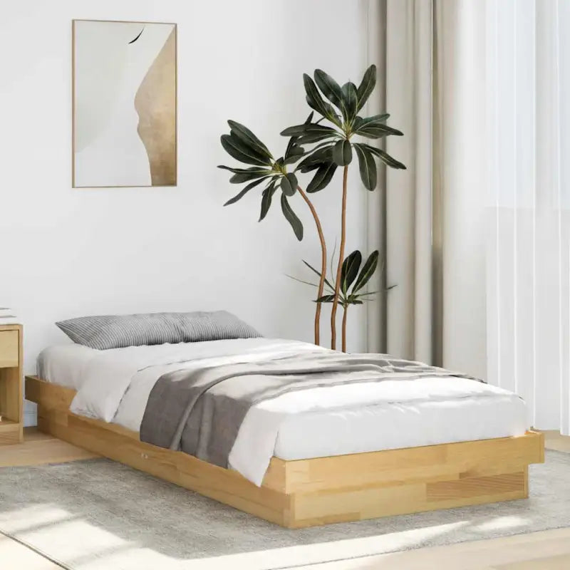 Bedframe van massief eikenhout voor een goede nachtrust - 75 x 190 cm - Bedden & bedframes