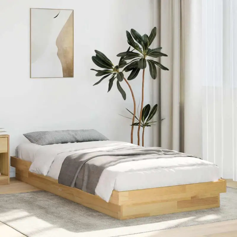 Bedframe van massief eikenhout voor een goede nachtrust - 90 x 190 cm - Bedden & bedframes