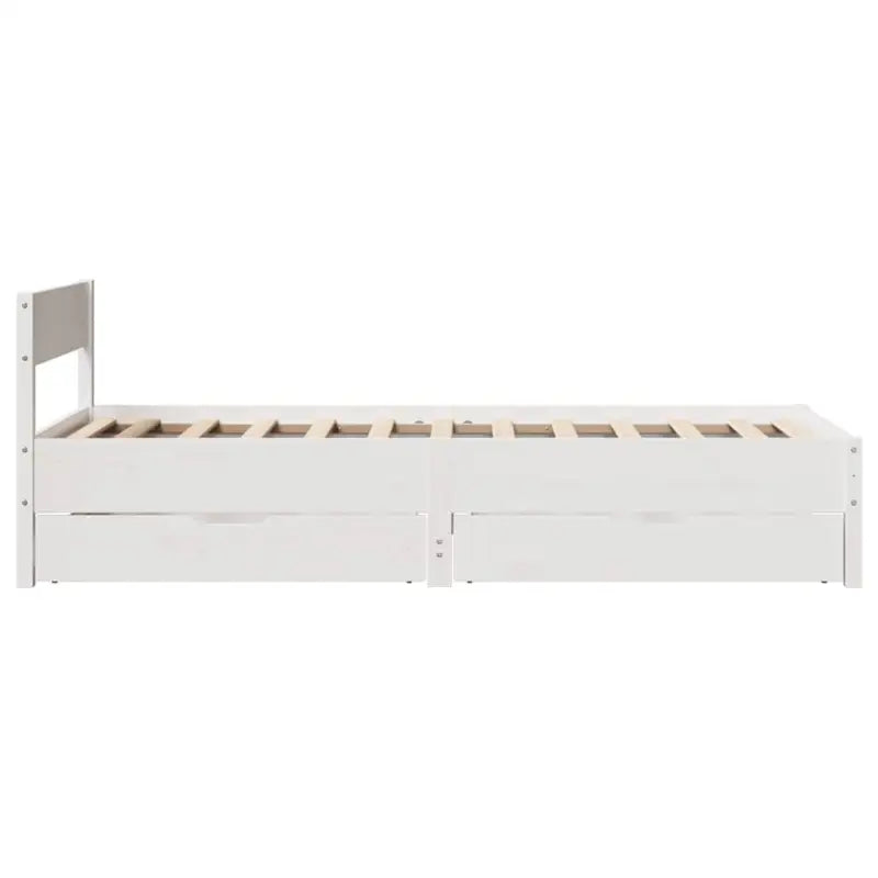 Bedframe van massief grenenhout in wit materiaal voor een goede nachtrust - Bedden & bedframes
