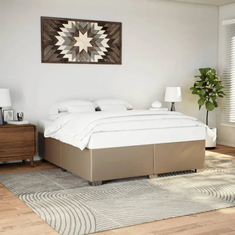 Bedframe van massief Grenenhout voor een duurzame en stijlvolle slaapkamer - Cappuccino / 200 x 200 cm - Bedden &