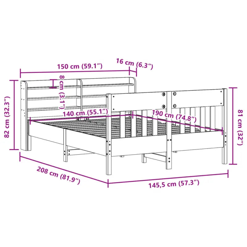Bedframe van massief grenenhout voor een stabiele en duurzame slaapkamer - Bedden & bedframes