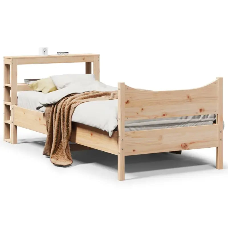Bedframe van massief grenenhout voor een stabiele en duurzame slaapplaats - Naturel / 90 x 190 cm - Bedden & bedframes