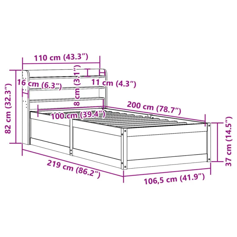Bedframe van massief grenenhout voor een stabiele nachtrust - Bedden & bedframes