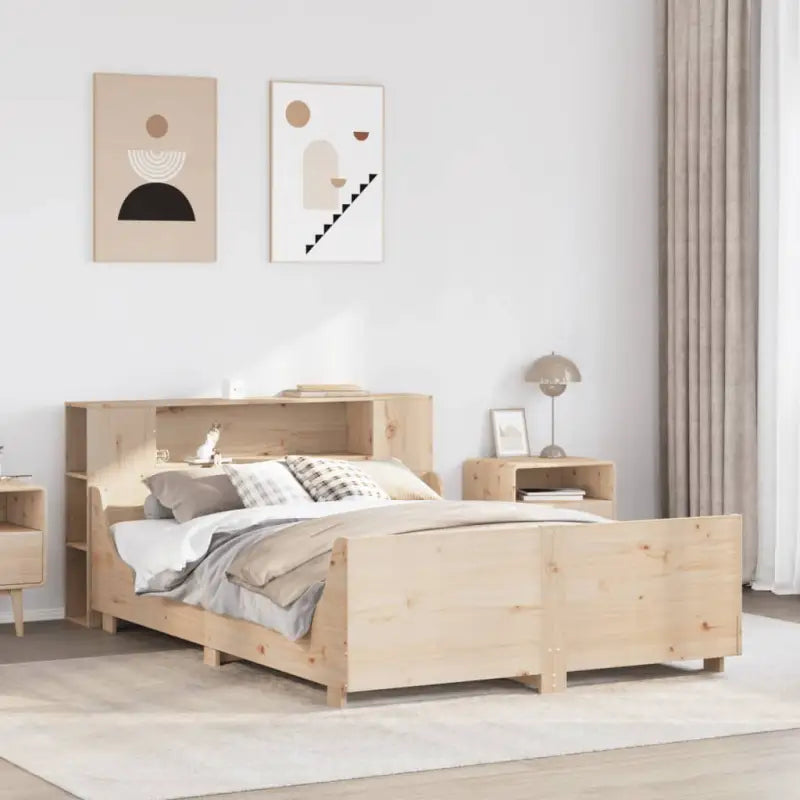 Bedframe van massief grenenhout voor een stabiele nachtrust - Naturel / 160 x 200 cm - Bedden & bedframes