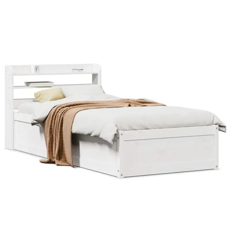 Bedframe van massief grenenhout voor een stabiele nachtrust - Wit / 100 x 200 cm - Bedden & bedframes