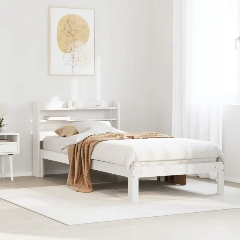 Bedframe van massief grenenhout voor een stabiele nachtrust - Wit / 75 x 190 cm - Bedden & bedframes