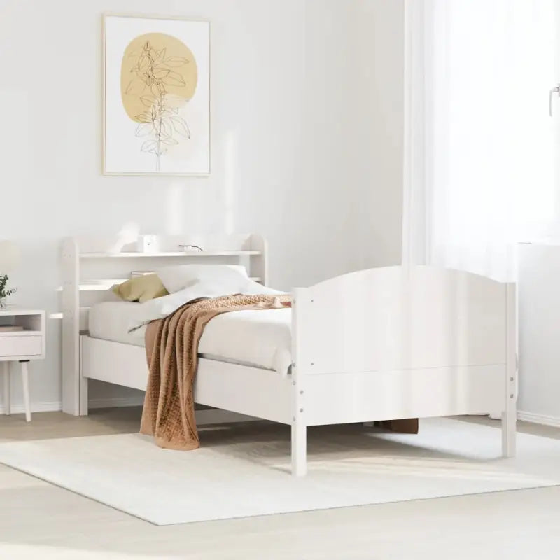 Bedframe van massief grenenhout voor een stabiele nachtrust - Wit / 75 x 190 cm - Bedden & bedframes
