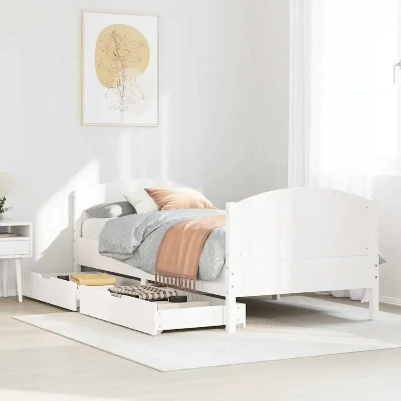 Bedframe van massief grenenhout voor een stabiele nachtrust - Wit / 90 x 190 cm - Bedden & bedframes