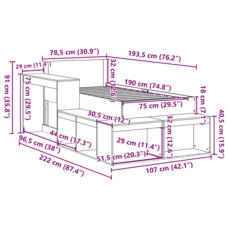 Bedframe van massief grenenhout voor een stabiele slaapervaring - Bedden & bedframes