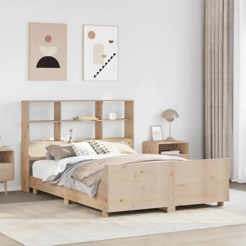 Bedframe van massief grenenhout voor een stevige nachtrust - natrual / 160 x 200 cm - Bedden & bedframes