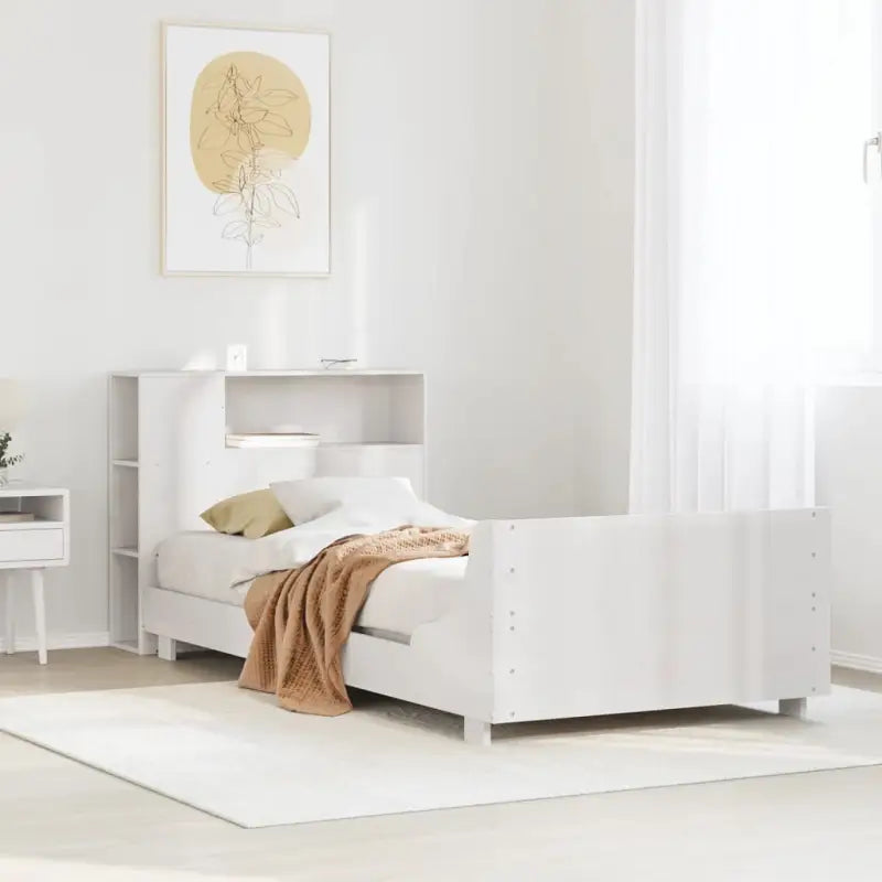 Bedframe van massief grenenhout voor stabiele en duurzame slaapruimte - Wit / 75 x 190 cm - Bedden & bedframes