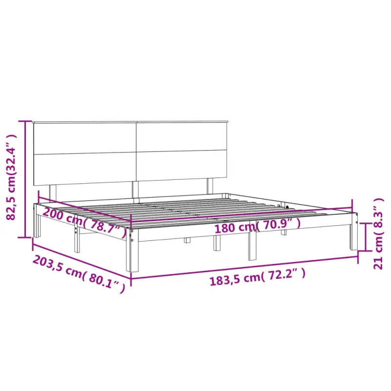 Bedframe van massief grenenhout voor uitstekende ondersteuning en stijl - Bedden & bedframes