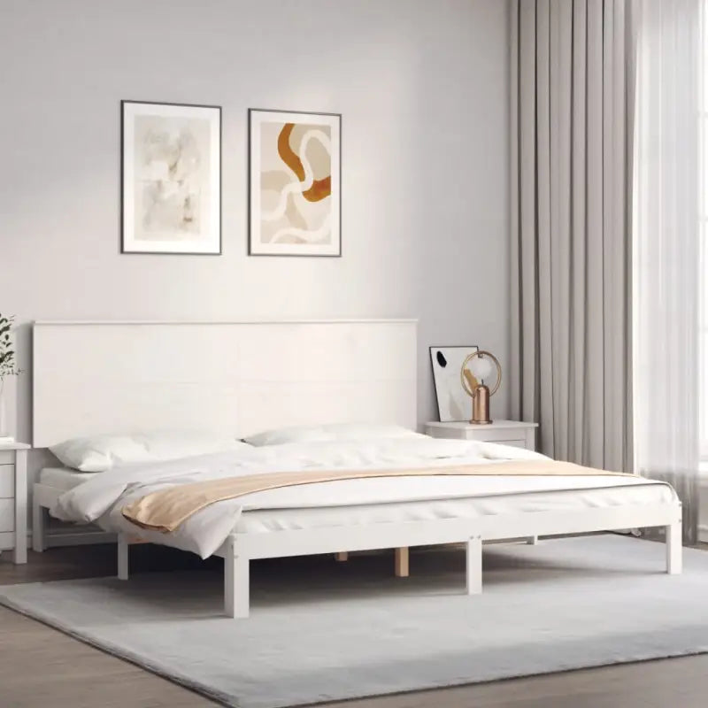 Bedframe van massief grenenhout voor uitstekende ondersteuning en stijl - Wit / 180 x 200 cm - Bedden & bedframes
