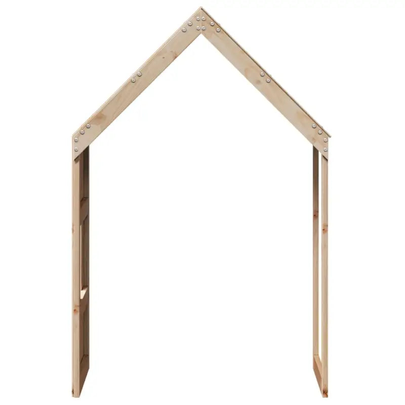 Bedhuisje met open zijdeur van massief grenenhout voor kinderkamers - Accessoires voor bedden