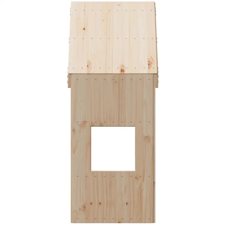 Bedhuisje met open zijdeur van massief grenenhout voor kinderkamers - Accessoires voor bedden
