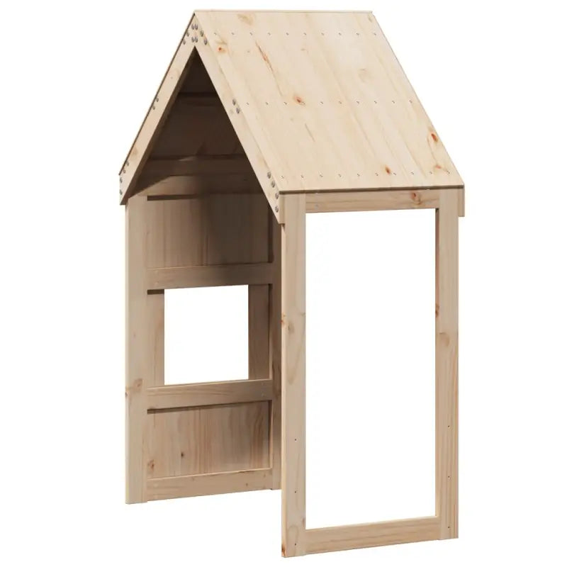 Bedhuisje met open zijdeur van massief grenenhout voor kinderkamers - Accessoires voor bedden