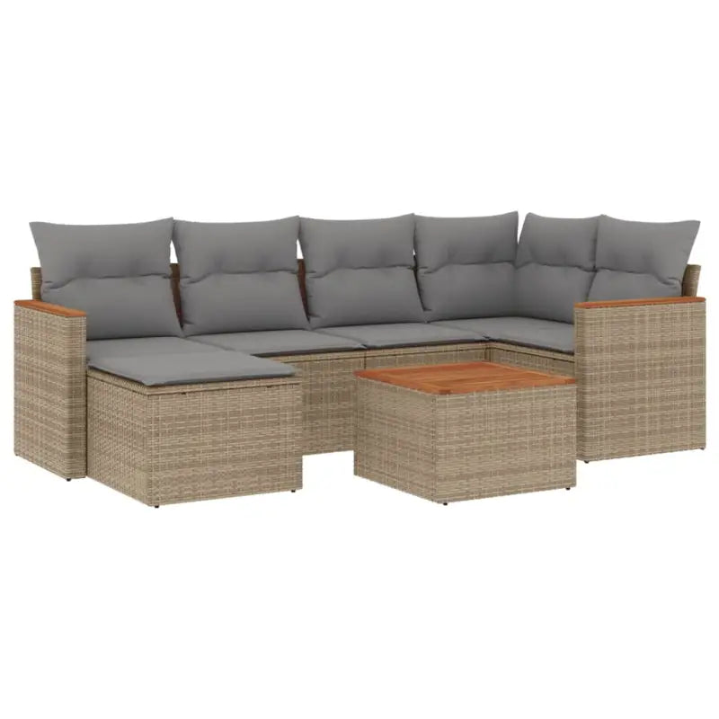 Beige loungeset met gepoedercoat staal voor buitenplezier - Tuinsets