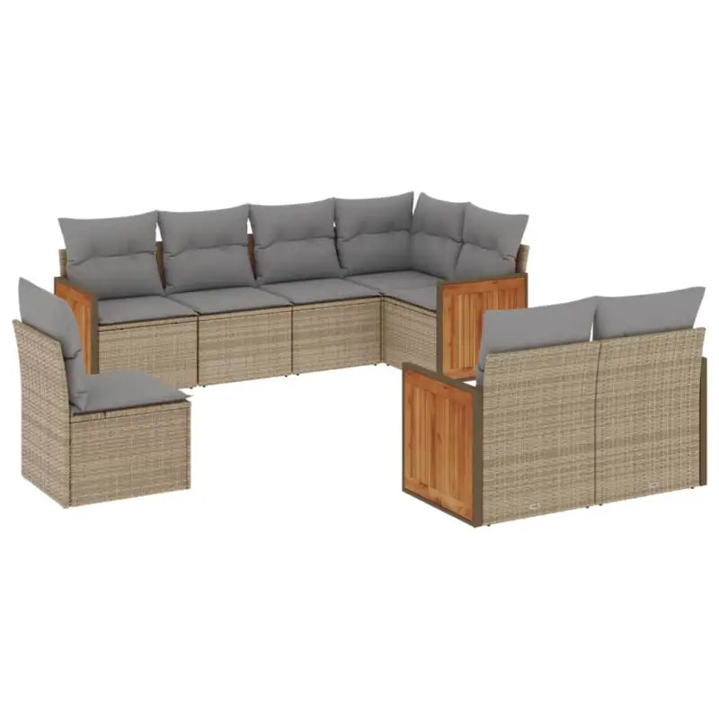Beige loungeset met waterdichte tas en gepoedercoat staal voor buiten - Tuinsets