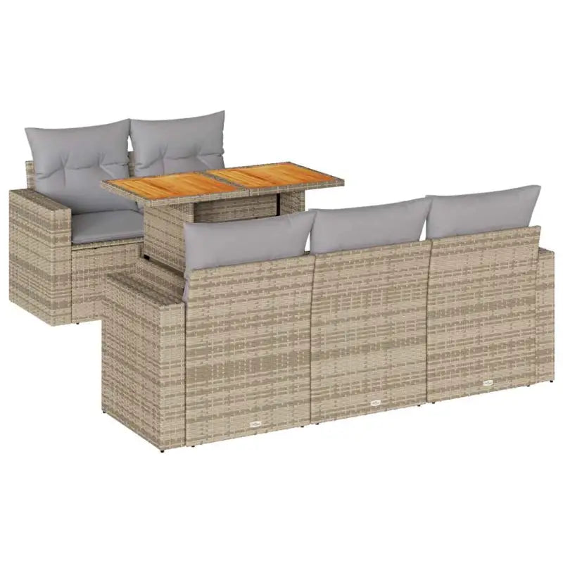 Beige Loungeset met waterdichte tas en gepoedercoat staal voor buiten - Tuinsets