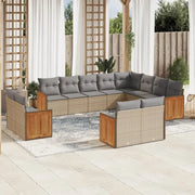 Beige loungeset met waterdichte zak en gepoedercoat staal voor buiten - Tuinsets
