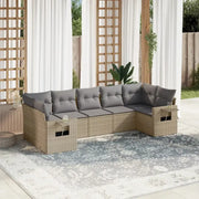 Beige loungeset van gepoedercoat staal met waterdichte tas en afmetingen - Tuinsets