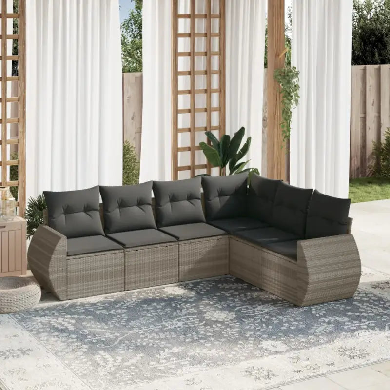 Beige materiaal loungeset met gepoedercoat staal en afmetingen voor tuin - Lichtgrijs / Zonder tafel - Tuinsets