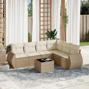 Beige materiaal loungeset met gepoedercoat staal en afmetingen voor tuin - Tuinsets