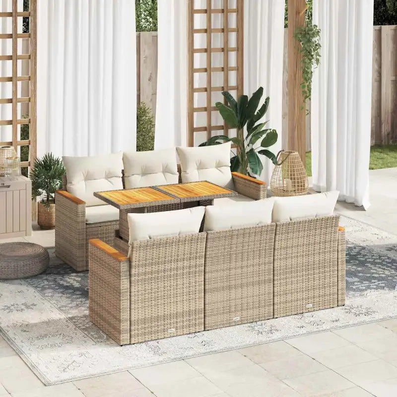 Beige material tuinset met waterdichte tas en opbergfunctie - beige en crèmekleurig - Tuinsets