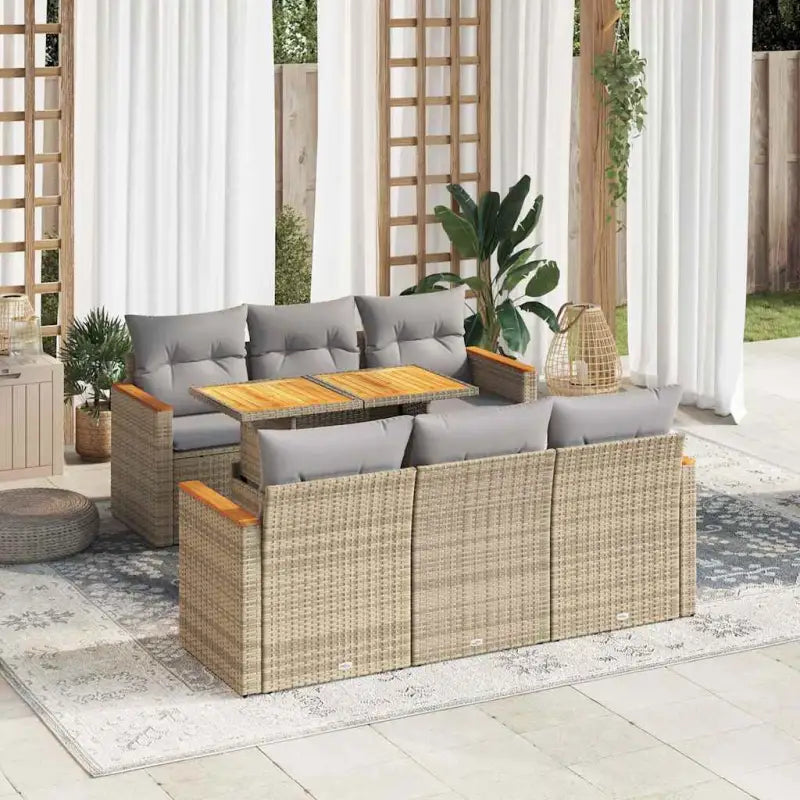 Beige material tuinset met waterdichte tas en opbergfunctie - Beige en grijs - Tuinsets