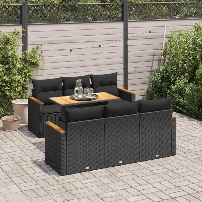 Beige material tuinset met waterdichte tas en opbergfunctie - Zwart - Tuinsets