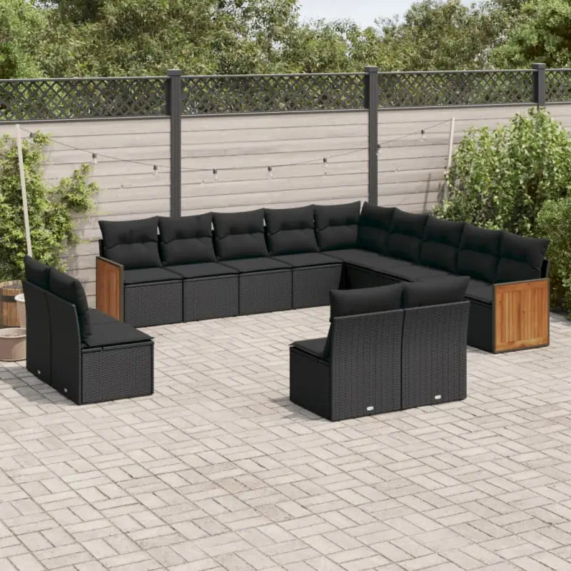 Beige materialen loungeset met gepoedercoat staal en comfortabele afmetingen - Zwart / Zonder tafel - Tuinsets