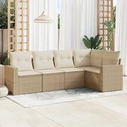 Beige tuinbank van gepoedercoat staal met comfortabele afmetingen - Tuinsets