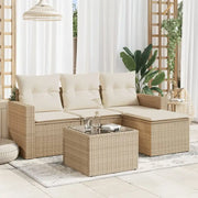 Beige tuinbank van gepoedercoat staal voor terras en achtertuin - Tuinsets