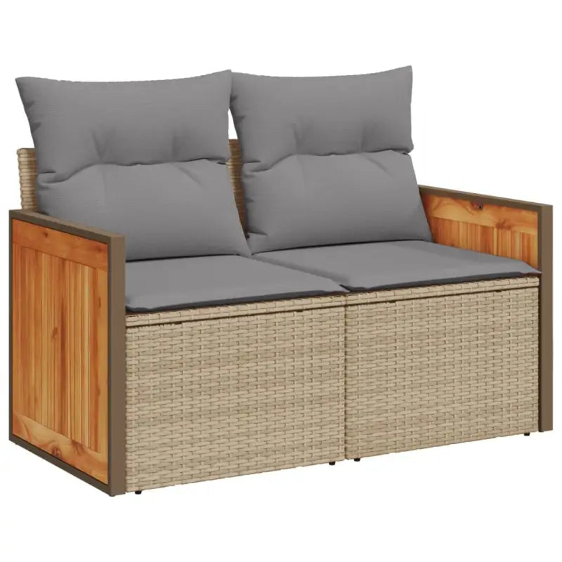Beige tuinset met gepoedercoat staal en comfortabele afmetingen zitting - Tuinsets
