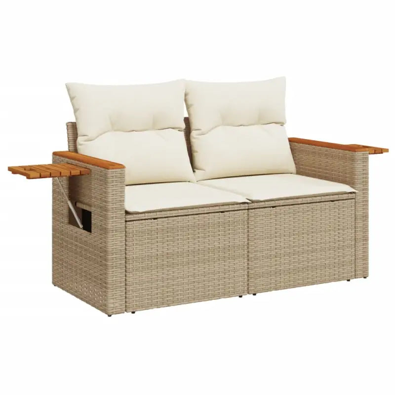 Beige tuinset met gepoedercoat staal en comfortabele afmetingen zitting - Tuinsets